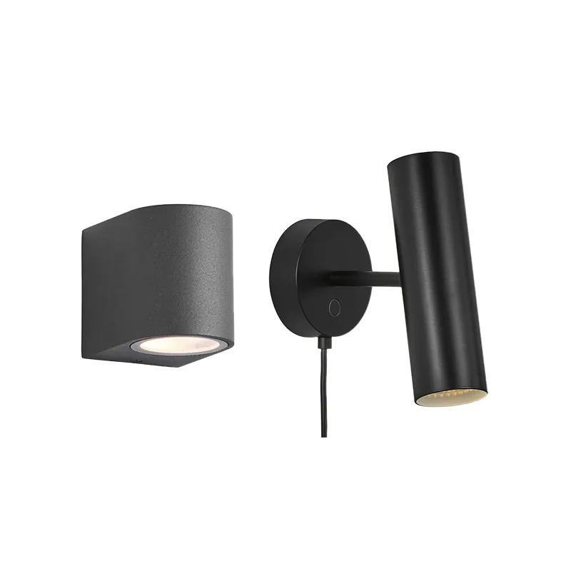 Svarta design vägglampor