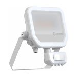 Ledvance LED Strålkastare Aluminium Vit 17W 2200lm 100D - 830 Varm Vit | IP65 - Rörelse- Och Ljussensor - Symmetrisk