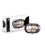 D'Lite Vägglampa Ecco Svart Oval | IP44 - Passande för 1x E27
