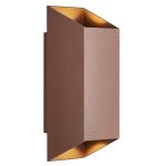 Nordlux Nico Vägglampa Aluminium Rostig Up & Down | IP54 - Passande för 2x GU10