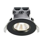 Flerpack 3x Nordlux Downlight Fremont Metall Svart 4.5W 345lm 36D - 827 Extra Varm Vit | 85mm - IP65 - Dimbar