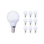 Flerpack 10x Noxion Lucent Lyster LED E14 boll Matt 2.5W 250lm - 827 Extra Varm Vit | Ersättare 25W