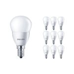 Flerpack 10x Philips Corepro LED Lustre E14 boll Matt 5W 470lm - 827 Extra Varm Vit | Ersättare 40W
