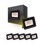 Flerpack 6x Bright Choice LED Strålkastare 20W 2000lm 100D - 840 Kallvit | IP66 - Symmetrisk
