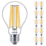 Flerpack 10x Philips Corepro LED Lampa E27 Päron Klar 17W 2452lm - 827 Extra Varm Vit | Ersättare 150W
