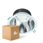 Flerpack 4x Philips LED Downlight Coreline DN142B Aluminium Vit 19.2W 2300lm 60D - 830 Varm Vit | Utskärning   200mm - IP20 - UGR<19
