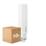 Flerpack 10x Philips CorePro PL-C LED 9.5W 1100lm - 840 Kallvit | 4-Stift - Ersättare 26W