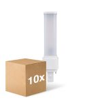 Flerpack 10x Ledvance Dulux-D LED 6W - 840 Kallvit | 2-Stift - Ersättare 13W