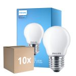 Flerpack 10x Philips Corepro LED Lustre E27 boll Matt 6.5W 806lm - 827 Extra Varm Vit | Ersättare 60W