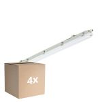 Flerpack 4x Philips LED Allmänbruksarmatur Vattentät Ledinaire WT065C 23/42W 2900/4800lm - 840 Kallvit | 120cm
