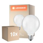 Flerpack 10x Ledvance Classic LED E27 Globe Filament Matt 3.8W 806lm - 827 Extra Varm Vit | Ersättare 60W