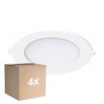 Flerpack 4x Noxion LED Downlight Slim V2.0 12W 1200lm 120D - 830 Varm Vit | 170mm - Utskärning   150mm - IP44 