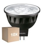 Flerpack 10x Philips Master LED Spot GU5.3 MR16 6.7W 440lm 24D - 930 Varm Vit | Bästa färgåtergivning - Dimbar - Ersättare 35W