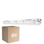 Flerpack 6x Ledvance LED Allmänbruksarmatur Vattentät Fukttät 32W 4400lm - 865 Dagsljus | 120cm 