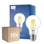Flerpack 10x Philips Master LED E27 Päron Filament Klar 3.4W 470lm - 922-927 Dim To Warm | Bästa Färgåtergivning - Dimbar - Ersättare 40W