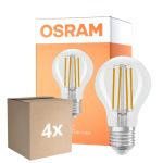 Flerpack 4x Osram Parathom Classic LED E27 Päron Filament Klar 6.5W 806lm - 822-827 Dim To Warm | Dimbar - Ersättare 60W