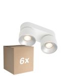 Flerpack 6x Nordlux Pitcher Spot Metall Vit | Passande för 2x GU10