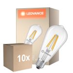 Flerpack 10x Ledvance Classic LED Edison E27 Päron Filament Klar 3.8W 806lm - 827 Extra Varm Vit | Ersättare 60W
