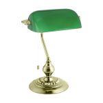 Eglo Bordslampa Banker Stål Guld Grön | IP20 - Passande för 1x E27 