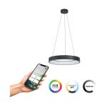 Eglo Pendellampa Marghera-Z Stål Svart 27.5W 3150lm - 827-865 Justerbar Vit + RGB | IP20 - Zigbee Dimbar