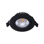 Noxion LED Lutningsbar Slim Spot Svart Runda 5W 550lm 60D - 940 Kallvit | 85mm - IP54 - Dimbar - Bästa Färgåtergivning