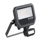 Ledvance LED Strålkastare Aluminium Svart 17W 2400lm 100D - 840 Kallvit | IP65 - Rörelse- Och Ljussensor - Symmetrisk