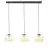 Brilliant Kaizen Pendellampa Glas Pendellampa Metall Svart Beige | Passande för 3x E27