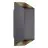 Nordlux Nico Vägglampa Aluminium Svart Up & Down | IP54 - Passande för 2x GU10