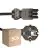 Flerpack 50x Noxion GST-Kompatibel Strömkabel - Kvinnlig + Schuko Europlug - Svart 1.5m - 3 pole 0.75mm2