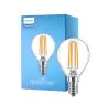 Philips Corepro LED Lustre E14 boll Filament Klar 6.5W 806lm - 827 Extra Varm Vit | Ersättare 60W