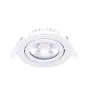 Noxion LED Lutningsbar Slim Spot Vit Runda 5W 550lm 60D - 940 Kallvit | 85mm - IP54 - Dimbar - Bästa Färgåtergivning