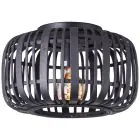 Brilliant Trärow Taklampa Metall Bambu Svart Trä | 320mm - Passande för 1x E27