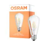 Osram Classic LED E27 Edison Filament Klar 6.5W 806lm - 827 Extra Varm Vit | Ersättare 60W