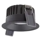 Ledvance LED Spot Fix Aluminium Svart 8W 640lm 36D - 927 Extra Varm Vit | Utskärning   68mm - IP44 - Bästa färgåtergivning - Dimbar