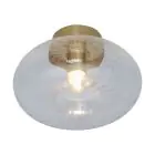 It's about RoMi Taklampa Brussels Glas Guld | Passande för 1x E27 