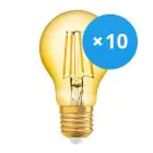 Flerpack 10x Osram Vintage 1906 LED E27 Päron Filament Guld 4W 410lm - 824 Extra Varm Vit | Ersättare 40W