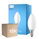 Flerpack 10x Philips Corepro LED Kronljus E14 Matt 6.5W 806lm - 827 Extra Varm Vit | Ersättare 60W