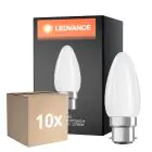 Flerpack 10x Ledvance Classic Performance LED Lampa B22d Kronljus Filament Matt 4.8W 470lm - 827 Extra Varm Vit | Dimbar - Ersättare 40W