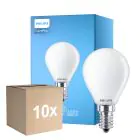 Flerpack 10x Philips Corepro LED Lustre E14 Boll Matt 6.5W 806lm - 840 Kallvit | Ersättare 60W