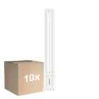 Flerpack 10x Philips CorePro PL-L LED Lampa EM/Mains 12W - 840 Kallvit | 4-Stift - Ersättare 24W