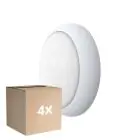 Flerpack 4x Noxion LED Plafond Pro V2 12/16/20W 2400lm - 830-840-865 CCT | 325mm - IP65 + Ring Vit