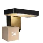 Flerpack 3x Nordlux Solar Vägglampa Rica Fyrkant Svart 4.5W 450lm - 830 Varm Vit | Rörelse- och Ljussensor