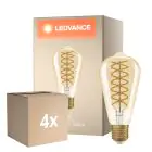 Flerpack 4x Osram Vintage 1906 LED E27 Edison Filament Guld 8.8W 806lm - 824 Extra Varm Vit | Dimbar - Ersättare 60W