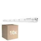 Flerpack 10x Ledvance LED Allmänbruksarmatur Vattentät Fukttät 46W 6400lm - 840 Kallvit | 150cm