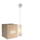Flerpack 6x Nordlux Miella Pendellampa Glas Vit | Passande för 1x E27