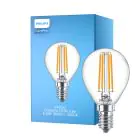 Philips Corepro LED Lustre E14 boll Filament Klar 6.5W 806lm - 840 Kallvit | Ersättare 60W