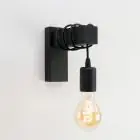 Eglo Vägglampa Townshend Trä Svart | Passande för E27