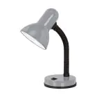 Eglo Bordslampa Basic 1 Stål Silver | IP20 - Passande för 1x E27 